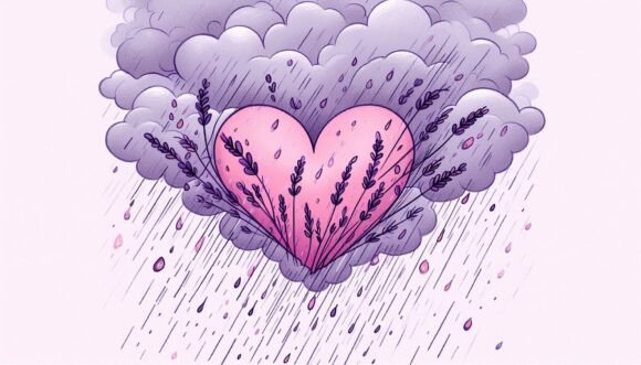 Download Heart in Lavender Storm – Ink and Waterc - Premium Resources