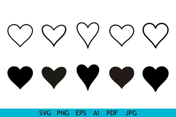Download Simple Heart Shape Icon Set - Art Collection