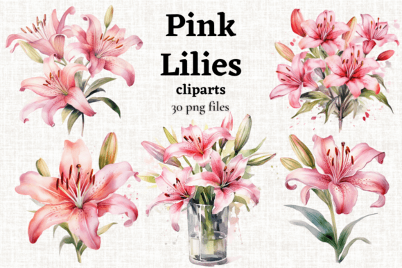 Download Pink Tiger Lily Clipart, Pink Lilies PNG - Art Collection