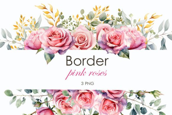 Download Rose Border. Pink Roses Clipart - Art Collection