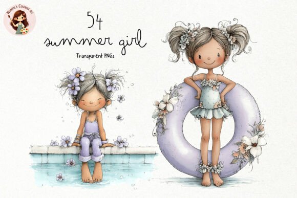 Download Cute Summer Girl PNG Clipart - Art Collection