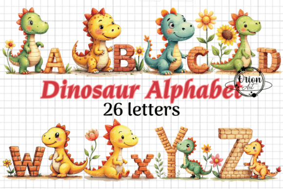 Download Dinosaur Alphabet 26 Letters PNG Clipart - Art Collection