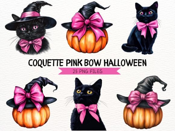 Download Pink Coquette Bow Halloween Clipart PNG - Art Collection