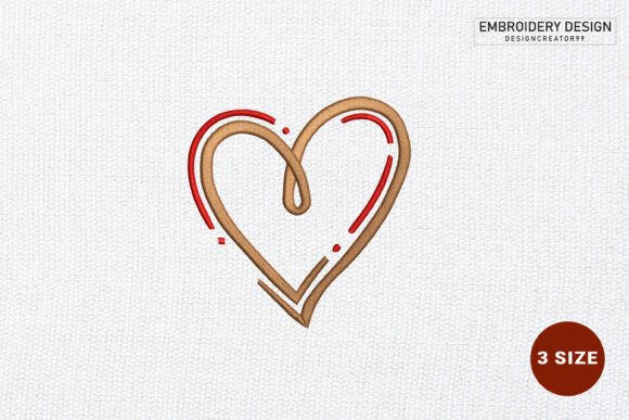 Download Abstract Sketch Heart&nbsp;Embroidery&nbsp; - Art Collection