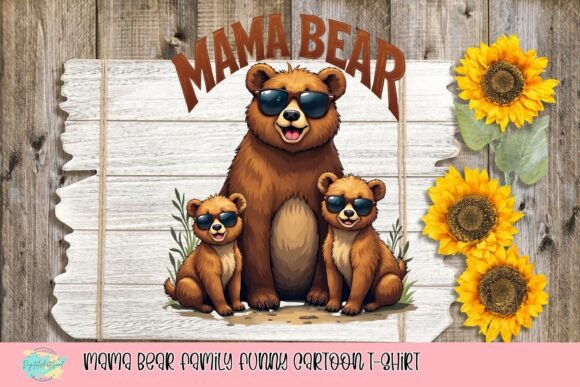 Download Mama Bear Family Funny Cartoon T-Shirt - Art Collection