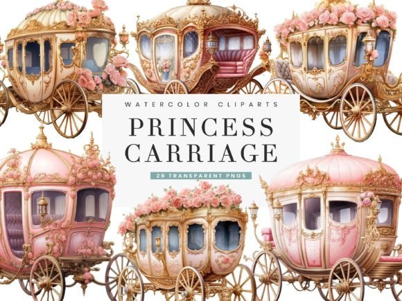 Download Princess Carriage Clipart Bundle - Art Collection