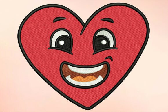 Download Laughing Heart Embroidery Design - Art Collection