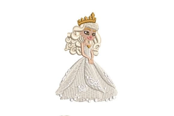 Download Cartoon Princess Embroidery Design #5 - Art Collection