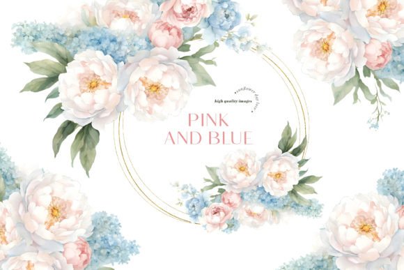 Download Blue and Pink Flowers Clipart - Art Collection