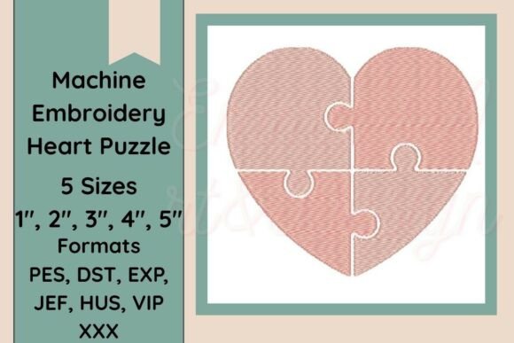 Download Heart Puzzle Machine Embroidery Design - Art Collection