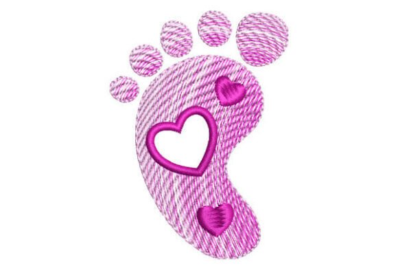 Download Baby Feet with Hearts and Curved Fills - Art Collection