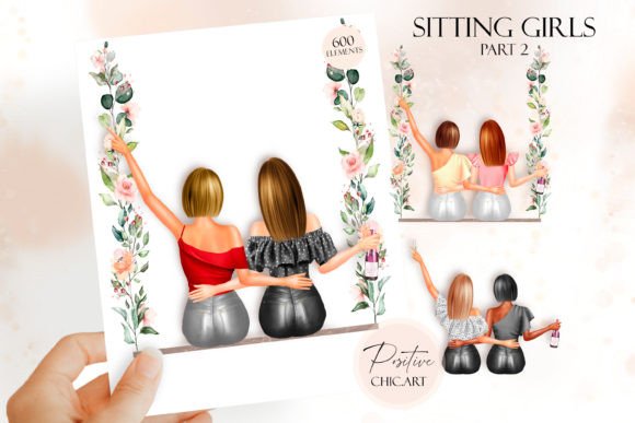 Download Best Friends Clipart Back View Besties - Art Collection