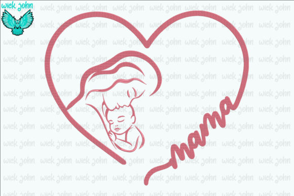 Download Mama and Baby Heart - Art Collection