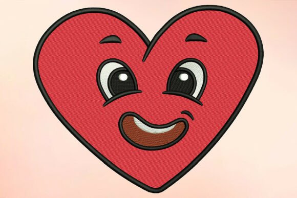 Download Emoji Heart Embroidery Design - Art Collection