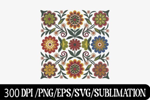 Download Folk Art Floral Pattern Vector Tile - Art Collection