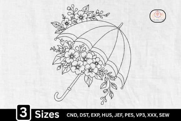 Download Line Art Spring Flower Umbrella - Art Collection