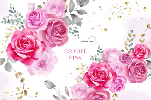 Download Elegant Bright Pink Flowers Clipart - Art Collection