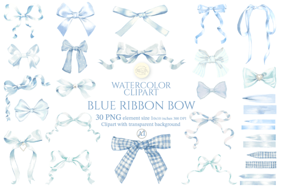 Download Coquette Blue Ribbon Bow Clipart - Art Collection