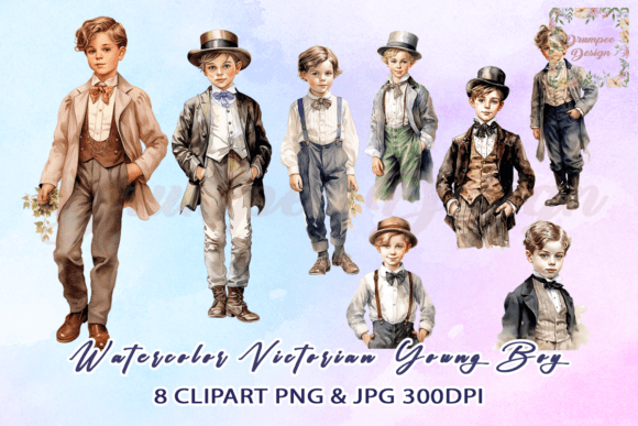 Download Watercolor Victorian Young Boy Clipart - Art Collection